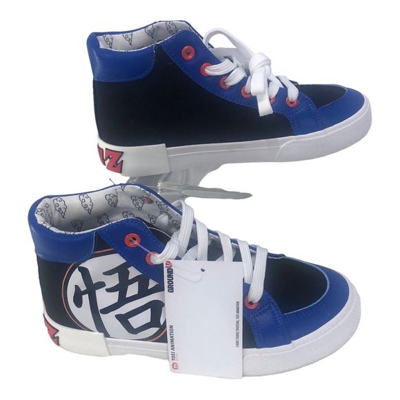 Dragon Ball Z, Hi-Top Shoes Sneakers White /Blue /Yellow SIZE 3 - Picture 2 of 9